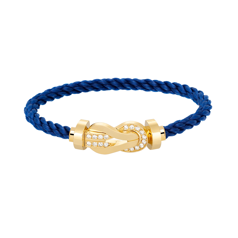 [Dawnora Jewelry]CHANCE LARGE 8 FIGURE BUCKLE HALF DIAMOND BRACELET GOLD