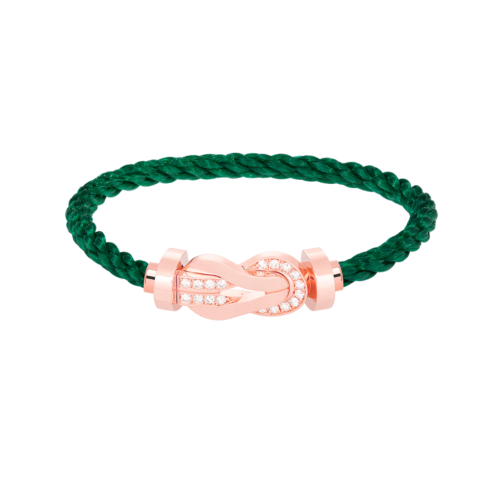 [Dawnora Jewelry]CHANCE LARGE 8 FIGURE BUCKLE HALF DIAMOND BRACELET ROSE GOLD