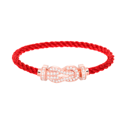 [Dawnora Jewelry]CHANCE LARGE 8 FIGURE BUCKLE FULL DIAMOND BRACELET ROSE GOLD
