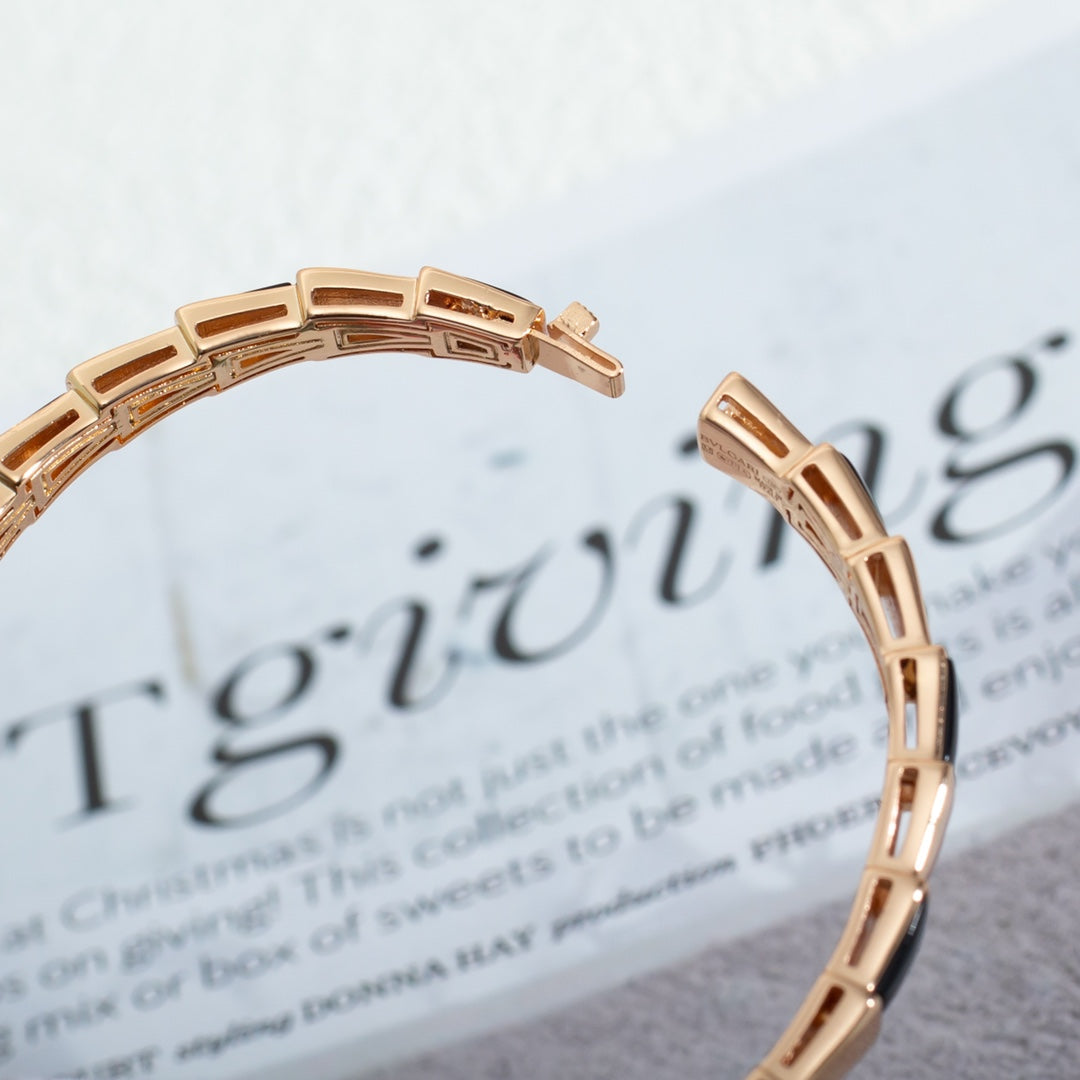 [Dawnora Jewelry]SERPENTI BRACELET PINK GOLD ONYX