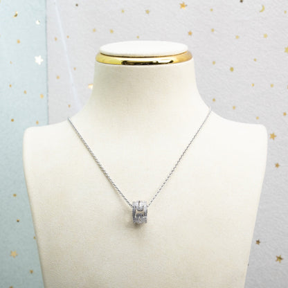 [Dawnora Jewelry]PARENTESI NECKLACE SILVER DIAMOND