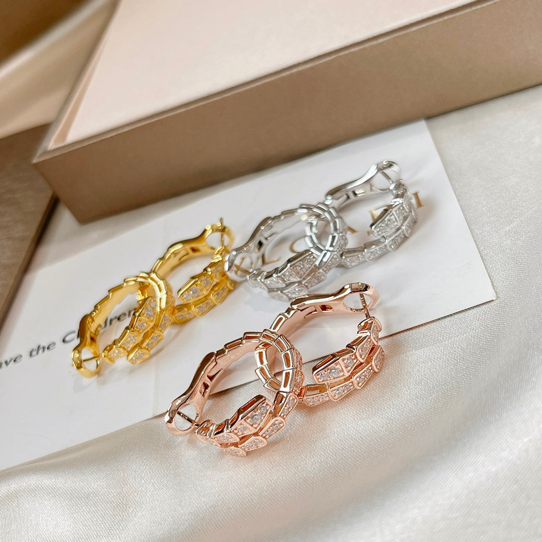 [Dawnora Jewelry]SERPENTI EARRINGS DIAMOND