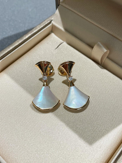 [Dawnora Jewelry]DREAM MOP 1 DIAMOND EARRINGS