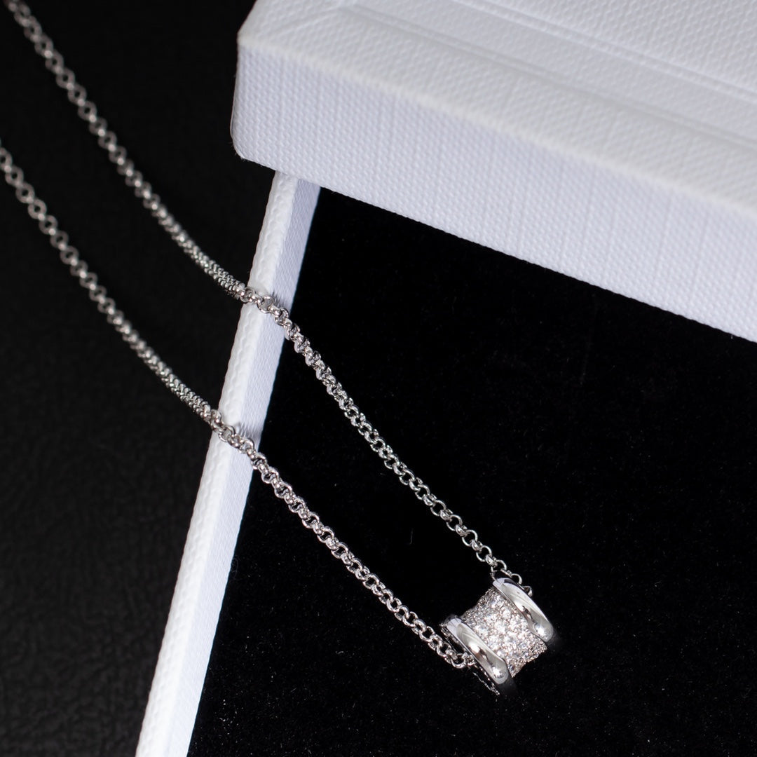 [Dawnora Jewelry]ZERO 1 SILVER DIAMOND NECKLACE