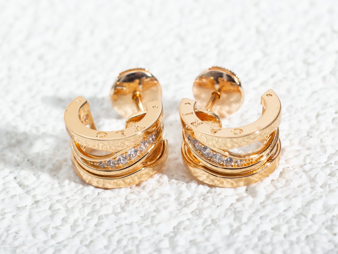 [Dawnora Jewelry]ZERO 1 PINK GOLD DIAMONDS EARRINGS