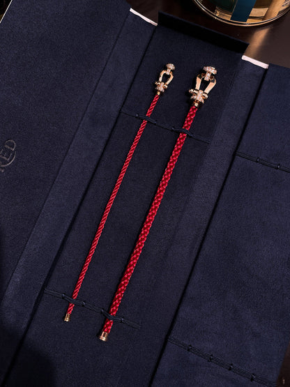 [Dawnora Jewelry]FORCE 10 HALF DIAMOND PINK GOLD RED CORDERI LARGE AND MEDIUM MODEL
