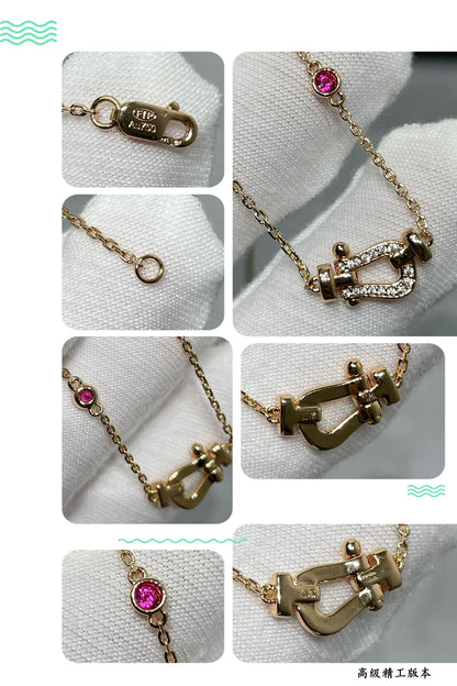 [Dawnora Jewelry]FORCE 10 DIAMOND PINK GOLD NECKLACE