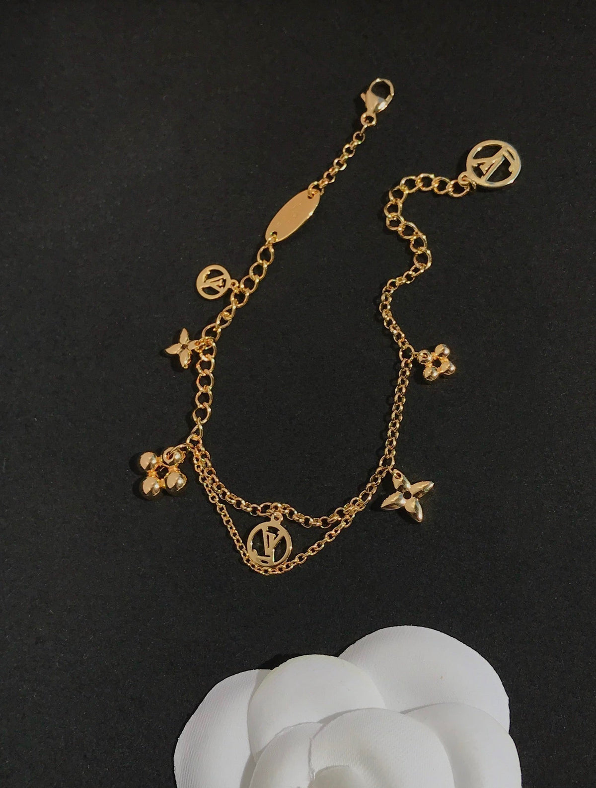 [Dawnora Jewelry]BLOOMING PINK GOLD MOP BRACELET