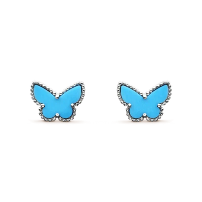[Dawnora Jewelry]BUTTERFLY TURQUOISE EARRINGS SILVER