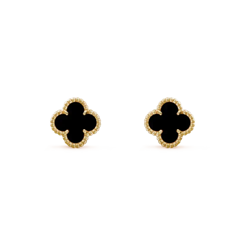 [Dawnora Jewelry]CLOVER MINI 9.5MM BLACK MOP EARRINGS