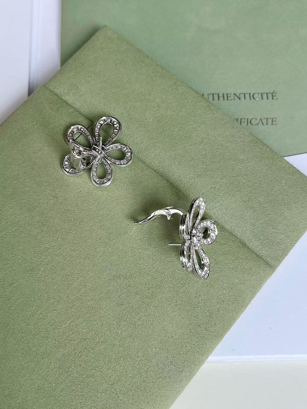 [Dawnora Jewelry]Flowerlace Diamond EARRINGS