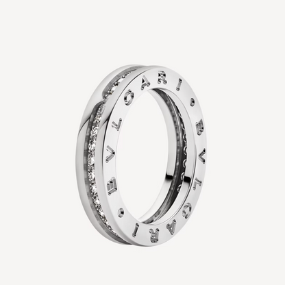 [Dawnora Jewelry]ZERO 1 ONE-BAND PAVED DIAMONDS ON THE SPIRAL RING