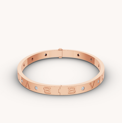 [Dawnora Jewelry]ZERO 1 PINK GOLD 12 DIAMONDS BRACELET