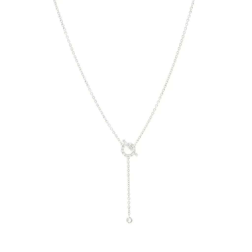 [Dawnora Jewelry]FINESSE SILVER DIAMOND NECKLACE