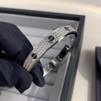 [Dawnora Jewelry]LOVE BRACELET 6.1MM DIAMOND-PAVED CERAMIC