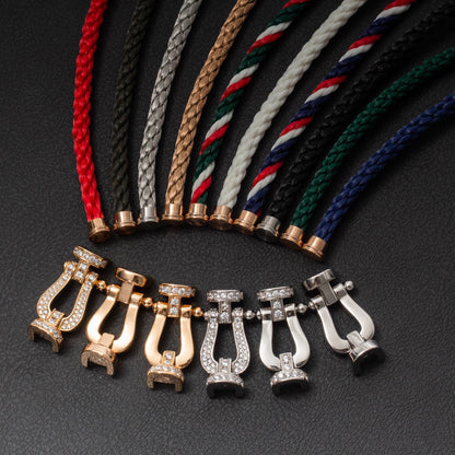 [Dawnora Jewelry]FORCE LARGE HORSESHOE FULL DIAMOND BRACELET SILVER