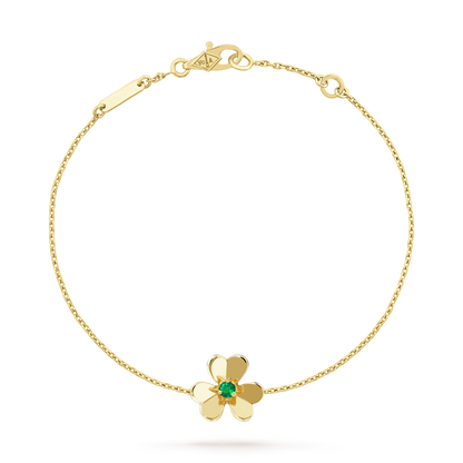 [Dawnora Jewelry]FRIVOLE GOLD FLOWER PINK MALACHITE BRACELET