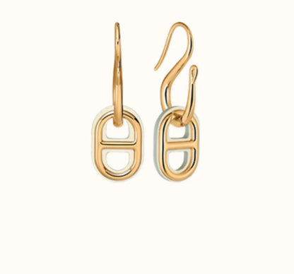 [Dawnora Jewelry]HM O'MAILLON GOLD EARRINGS