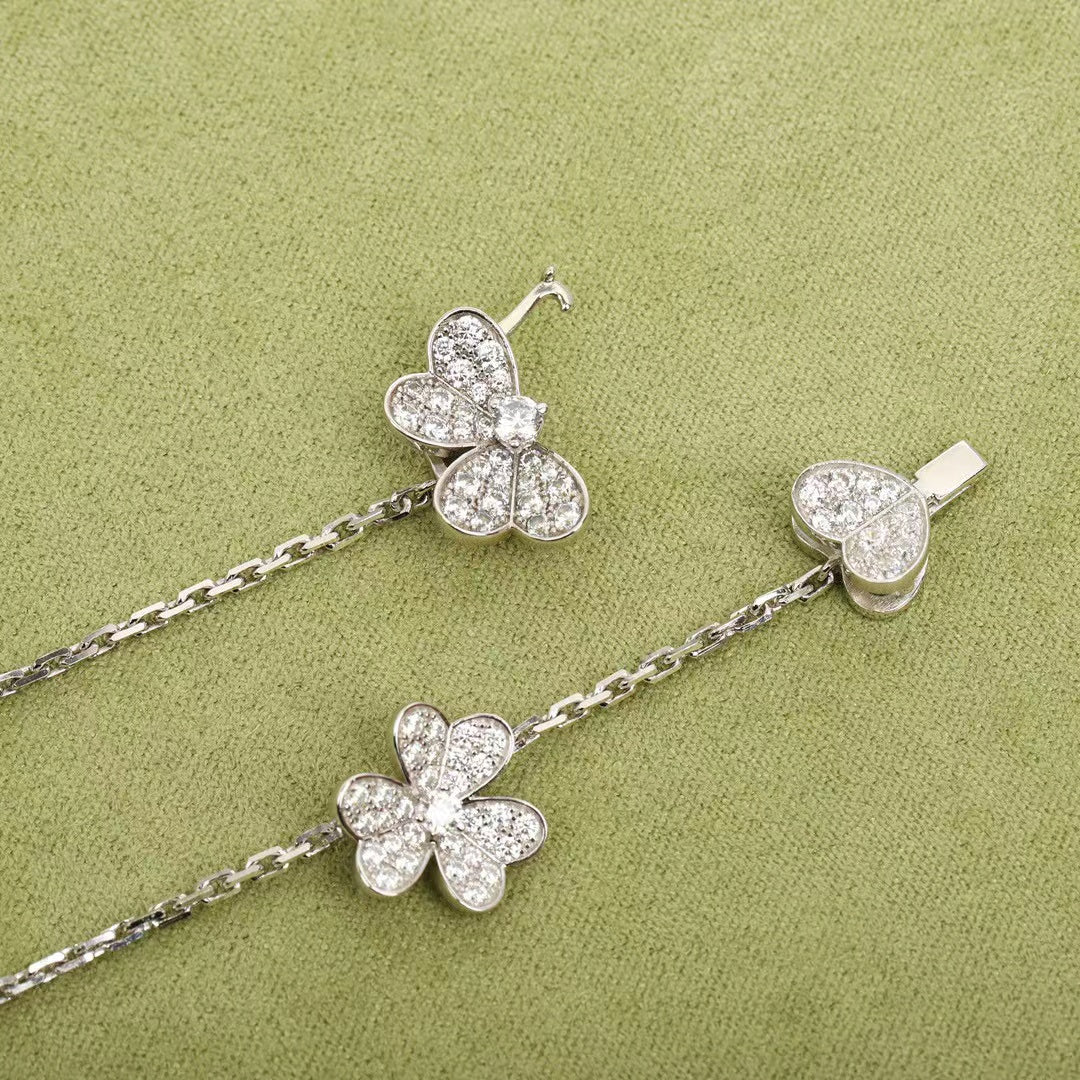 [Dawnora Jewelry]FRIVOLE SILVER 9 FLOWERS NECKLACE
