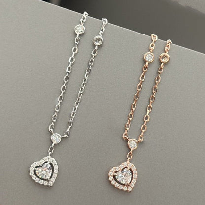 [Dawnora Jewelry]JOY HEART DIAMOND NECKLACE