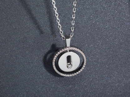 [Dawnora Jewelry]LUCKY MOVE PM NECKLACE SILVER DIAMOND
