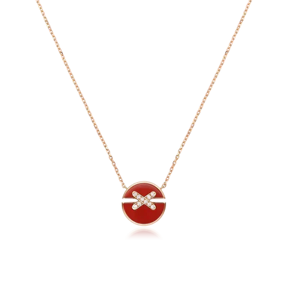 [Dawnora Jewelry]JEUX DE ROSE GOLD DIAMOND NECKLACE