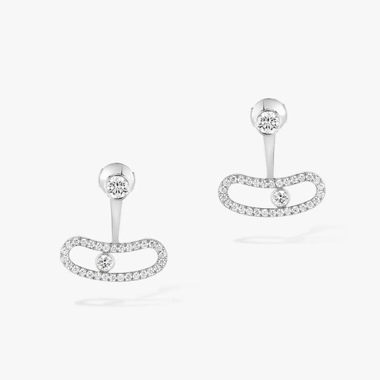 [Dawnora Jewelry]MOVE UNO SILVER DIAMOND EARRINGS