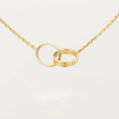 [Dawnora Jewelry]LOVE DOUBLE RING NECKLACE