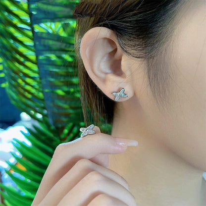[Dawnora Jewelry]JEUX DE SILVER DIAMOND EARRINGS