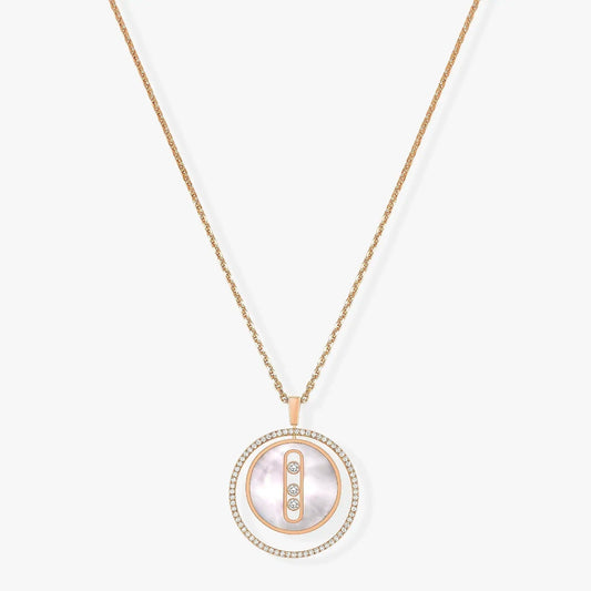 [Dawnora Jewelry]LUCKY MOVE MM NACRE BLANCHE DIAMOND NECKLACE
