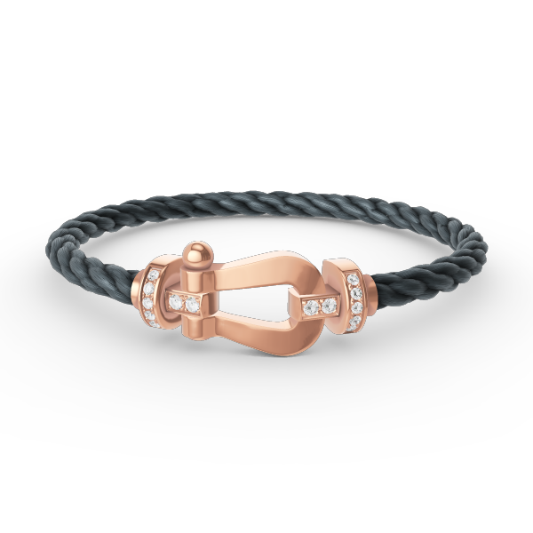 [Dawnora Jewelry]FORCE LARGE HORSESHOE HALF DIAMOND BRACELET ROSE GOLD