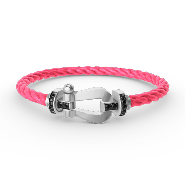 [Dawnora Jewelry]FORCE LARGE HORSESHOE BLACK DIAMOND BRACELET SILVER