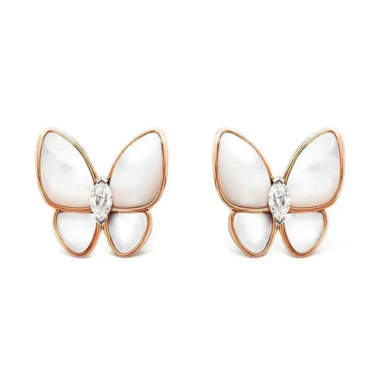 [Dawnora Jewelry]BUTTERFLY MOP DIAMOND EARRINGS