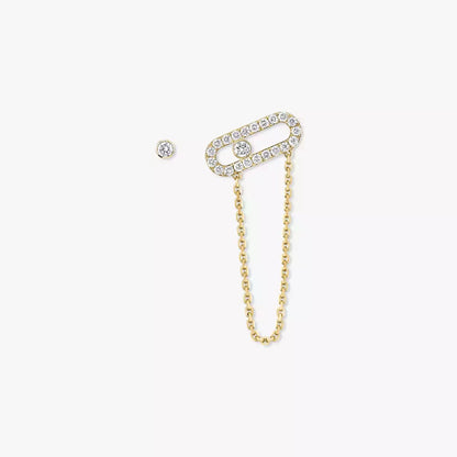 [Dawnora Jewelry]Move Uno Diamond Earrings