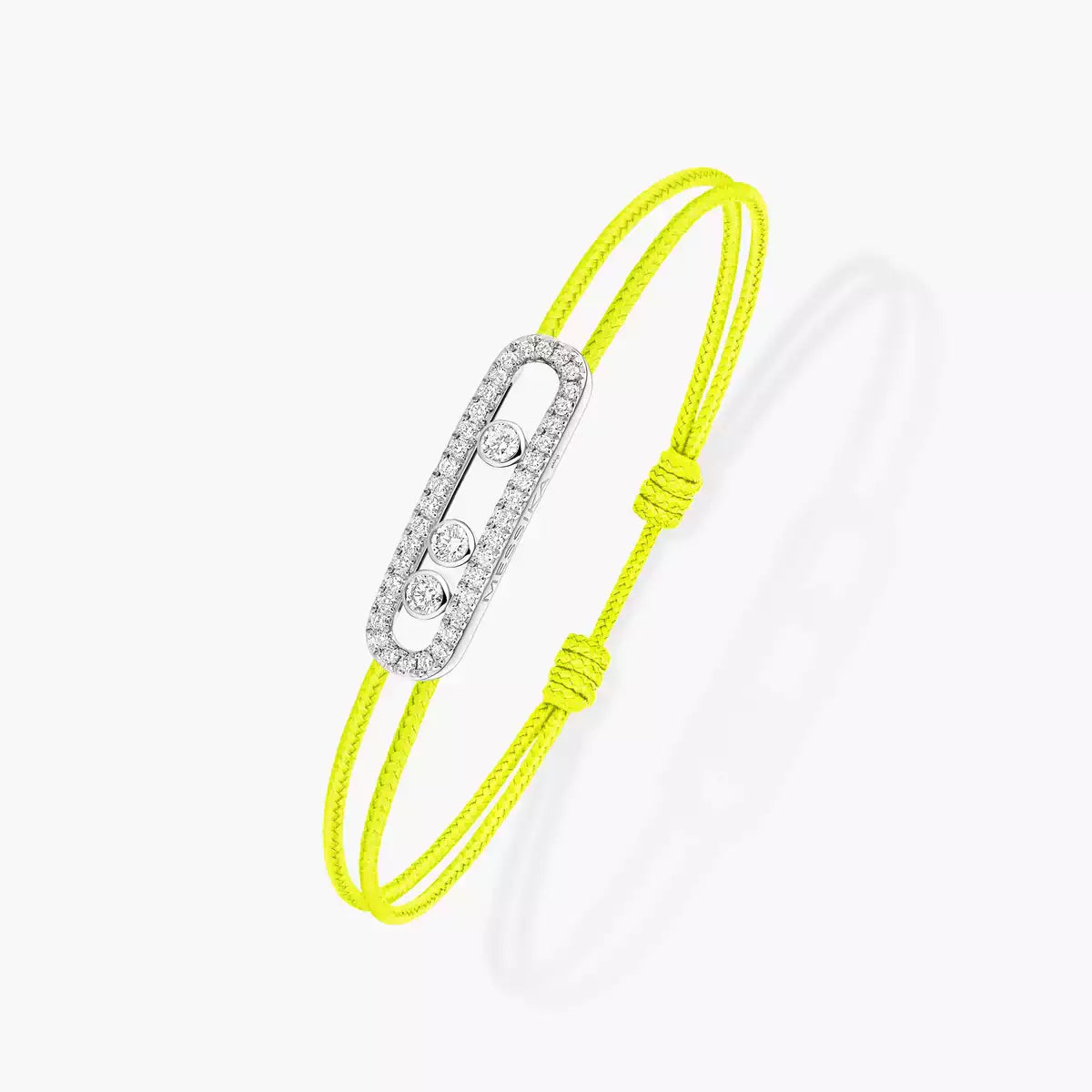 [Dawnora Jewelry]Care(Medium-3.5mm) pink cord pavé bracelet