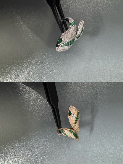 [Dawnora Jewelry]BRAND NEW LUXURY GREEN SNAKE RING