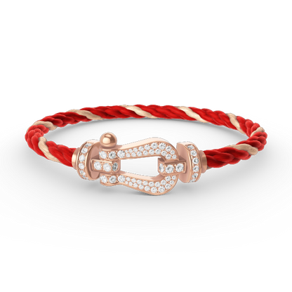[Dawnora Jewelry]FORCE LARGE HORSESHOE FULL DIAMOND BRACELET ROSE GOLD