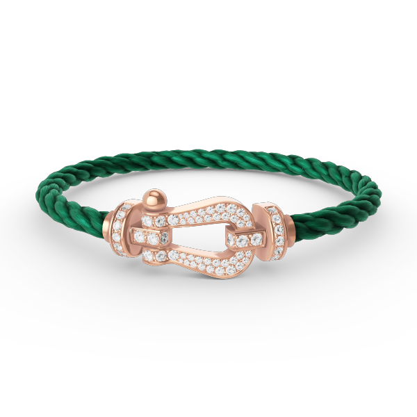 [Dawnora Jewelry]FORCE LARGE HORSESHOE FULL DIAMOND BRACELET ROSE GOLD