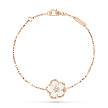 [Dawnora Jewelry]LUCKY WHITE MOP PLUM BLOSSOM  BRACELET