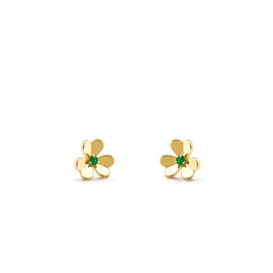 [Dawnora Jewelry]FRIVOLE  FLOWER MALACHITE EARRINGS