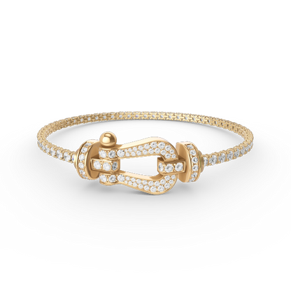 [Dawnora Jewelry]FORCE  LARGE HORSESHOE FULL DIAMOND TENNIS BRACELET